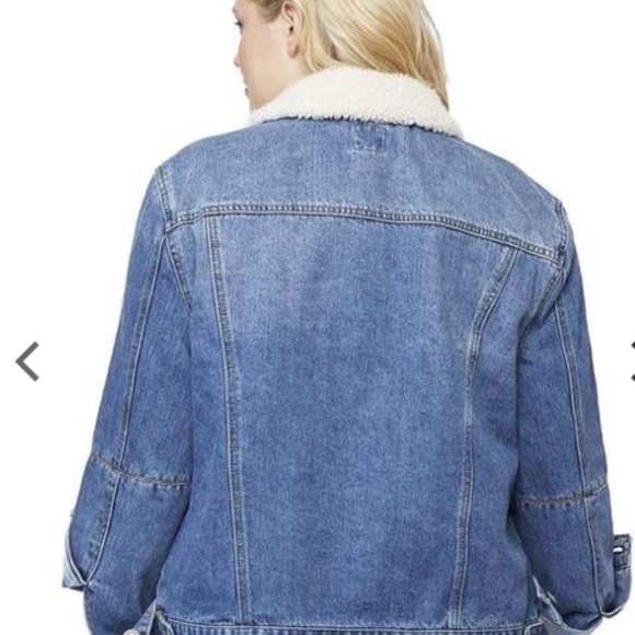 PLUS SIZE Kensie Denim Sherpa Jacket 1X - Picture 3 of 7